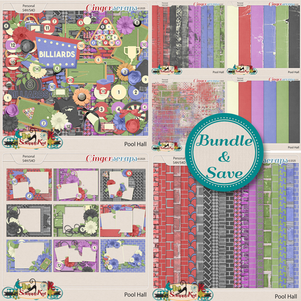 Pool Hall Bundle by The Scrappy Kat