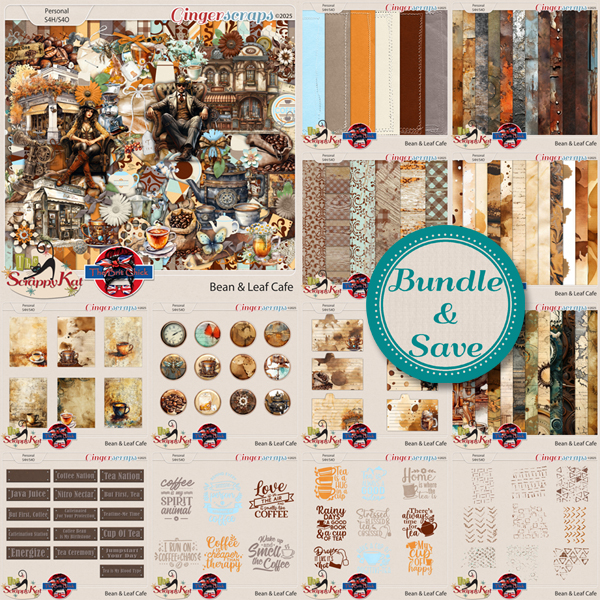 Bean & Leaf Cafe Bundle by The Scrappy Kat