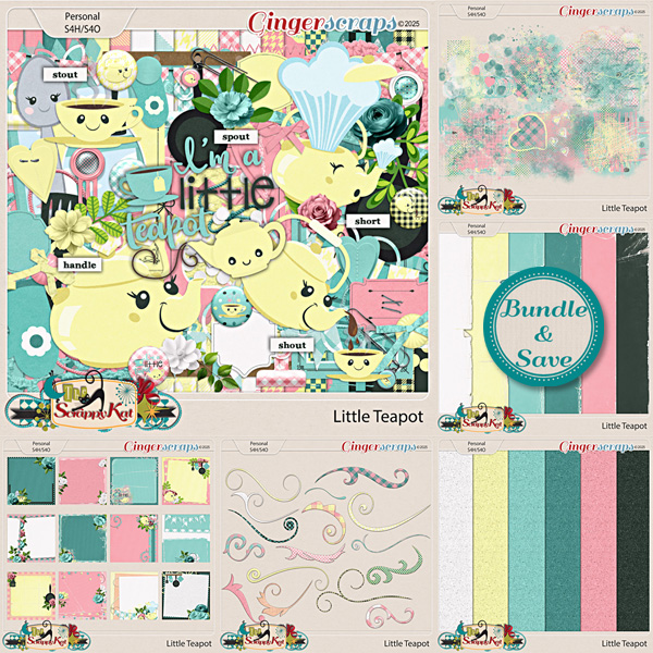 Little Teapot Bundle by The Scrappy Kat