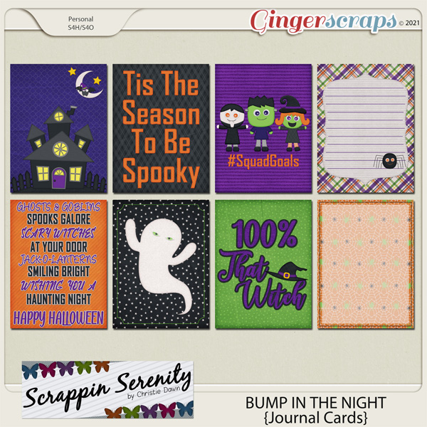 Bump In The Night Journal Cards