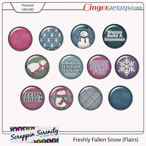 Freshly Fallen Snow Flairs