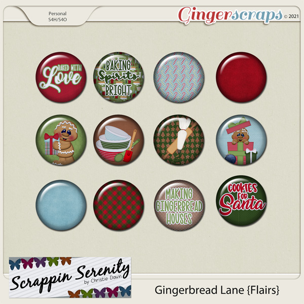 Gingerbread Lane Flairs