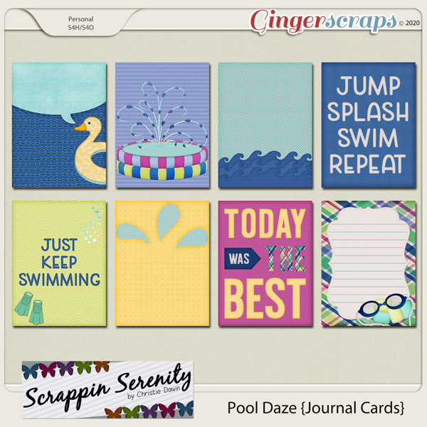 Pool Daze Journal Cards