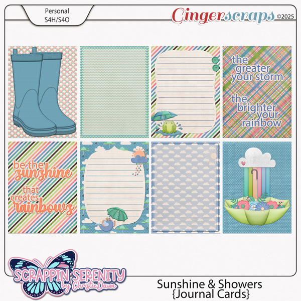 Sunshine & Showers Journal Cards