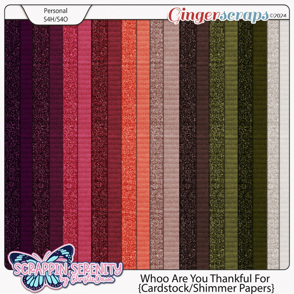 Whoo Are You Thankful For - Cardstock/Shimmer Papers