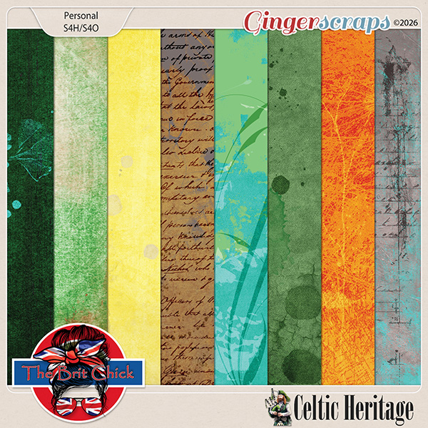 Celtic Heritage Artsy Papers By The Brit Chick
