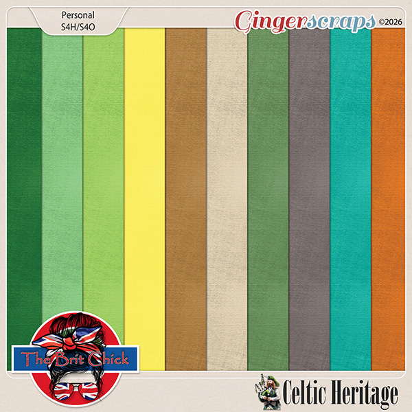 Celtic Heritage Solid Papers By The Brit Chick