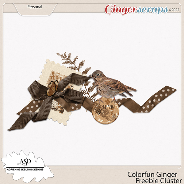 Color Fun Ginger Cluster - by Adrienne Skelton Designs