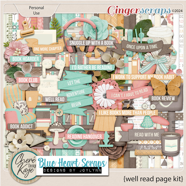 Well Read Page Kit by Chere Kaye Designs & Blue Heart Scraps