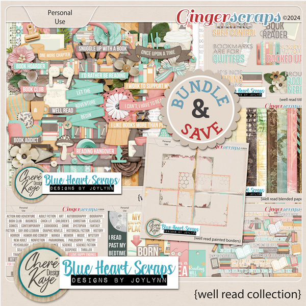 Well Read Collection by Chere Kaye Designs & Blue Heart Scraps