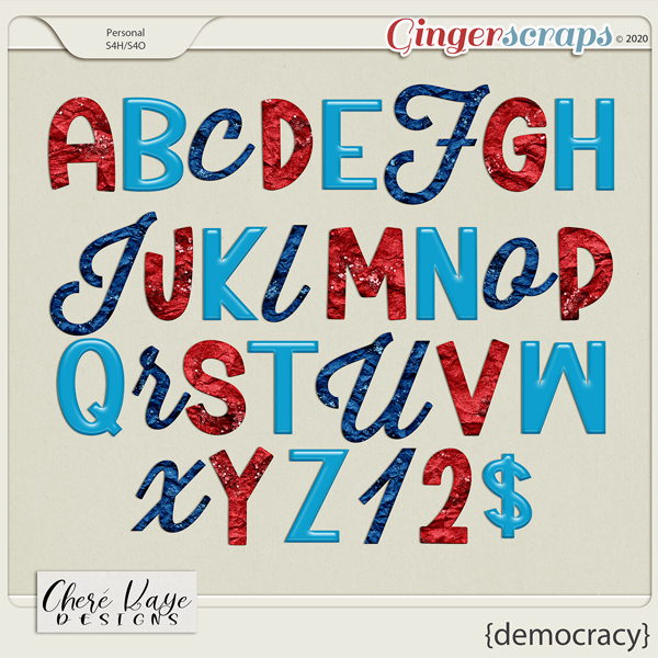 Democracy Alpha by Chere Kaye Designs