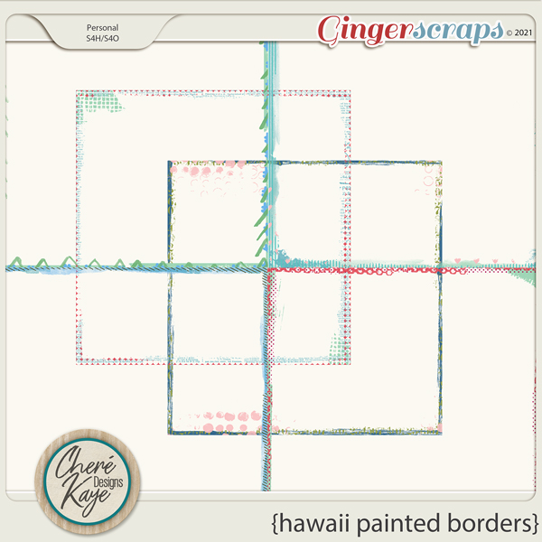 Hawaii Painted Borders by Chere Kaye Designs 