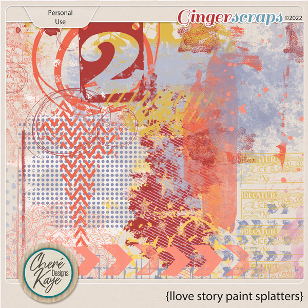 Llove Story Paint Splatters by Chere Kaye Designs