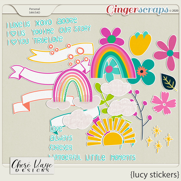Lucy Stickers by Chere Kaye Designs