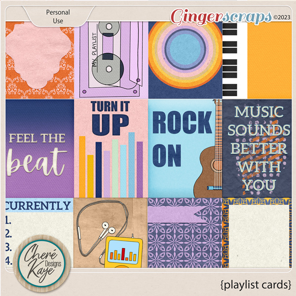 Playlist Cards by Chere Kaye Designs