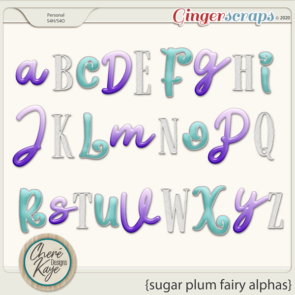 Sugar Plum Fairy Alphas by Chere Kaye Designs