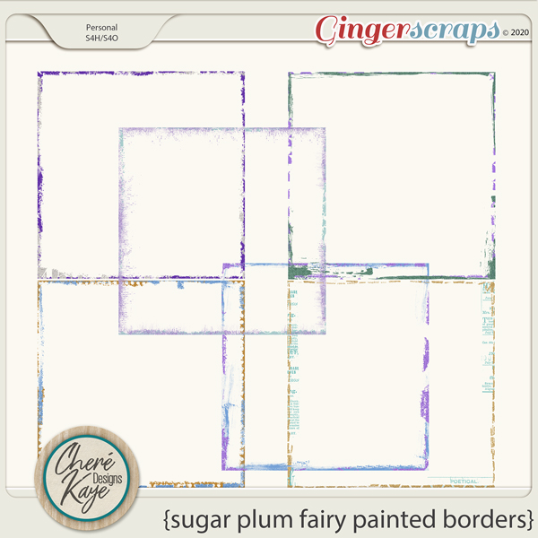 Sugar Plum Fairy Painted Borders by Chere Kaye Designs