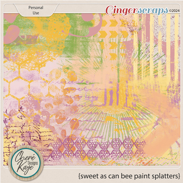 Sweet As Can Bee Paint Splatters by Chere Kaye Designs