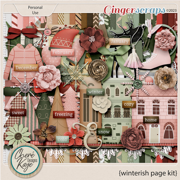 Winterish Page Kit by Chere Kaye Designs 