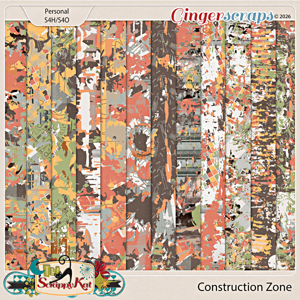 Construction Zone Artsy Papers by The Scrappy Kat