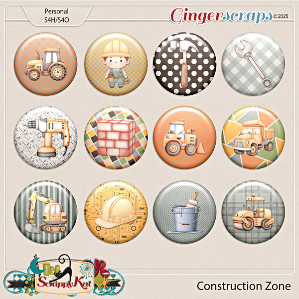 Construction Zone Flairs by The Scrappy Kat