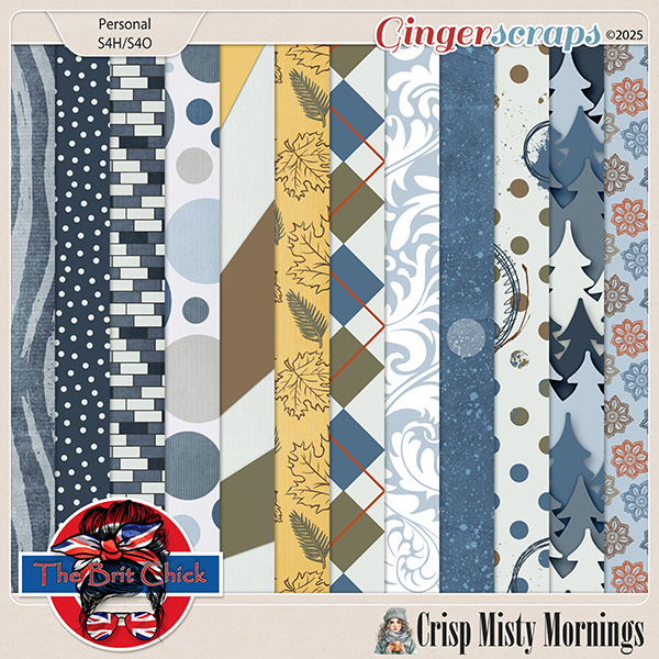 Crisp Misty Mornings Patterned Papers By The Brit Chick
