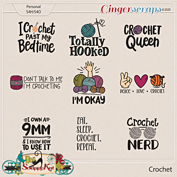 Crochet Word Art by The Scrappy Kat