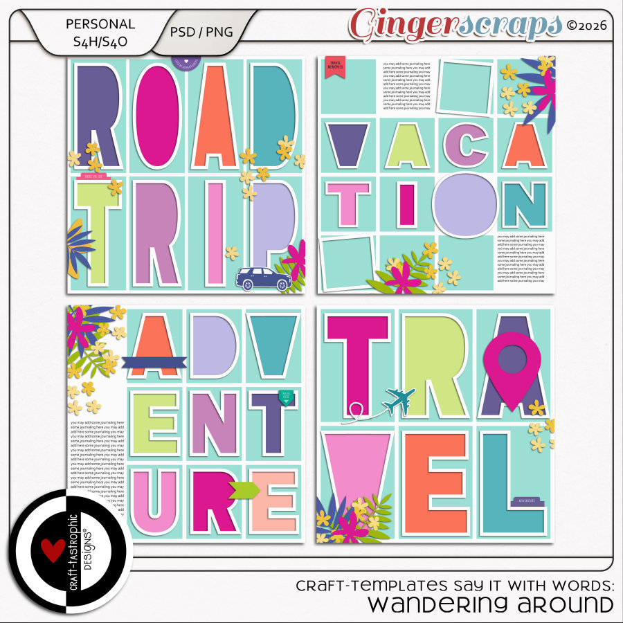 Craft-Templates Say It With Words: Wandering Around