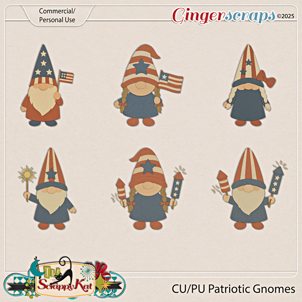 CU/PU Patriotic Gnomes by The Scrappy Kat