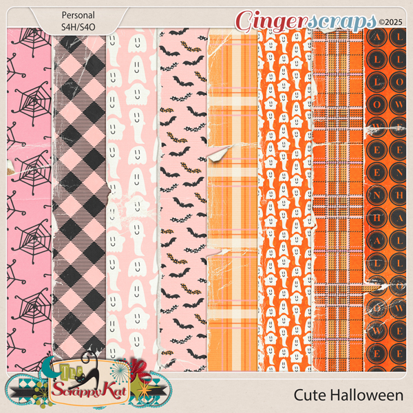 Cute Halloween Torn Papers by The Scrappy Kat