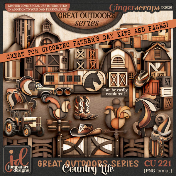 CU & PU 221 ~ Great Outdoors Series ~ Country Life