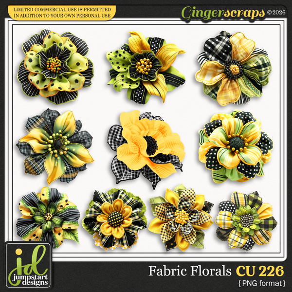 CU & PU 226 ~ Fabric Florals