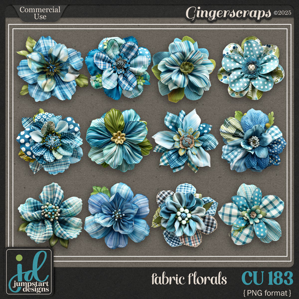 CU & PU 183 ~ Fabric Florals