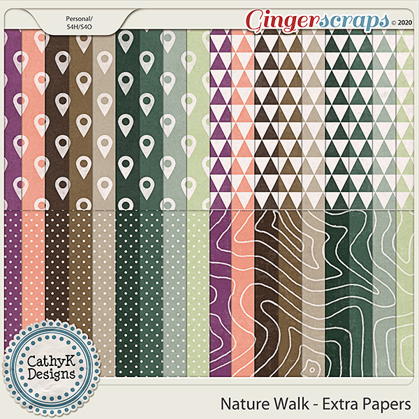 Nature Walk - Extra Papers by CathyK Designs