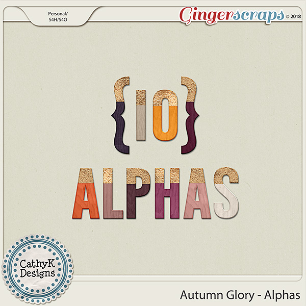 Autumn Glory - Alphas by CathyK Designs