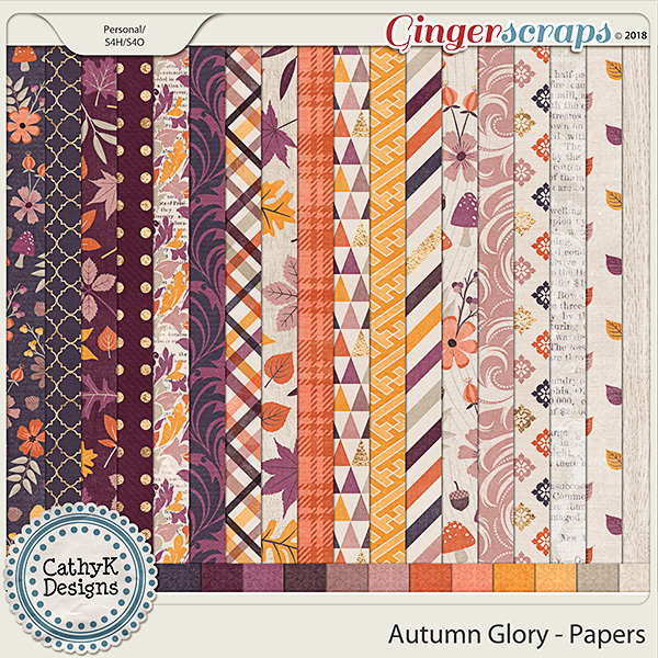 Autumn Glory - Papers by CathyK Designs