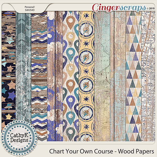 Chart Your Own Course - Wood Papers by CathyK Designs