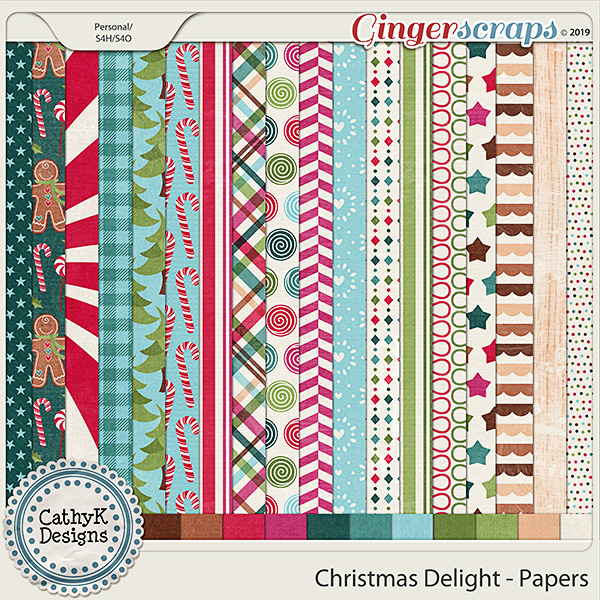 Christmas Delight - Papers by CathyK Designs