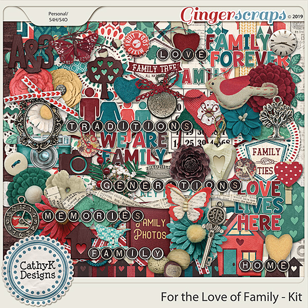 For the Love of Family - Kit by CathyK Designs