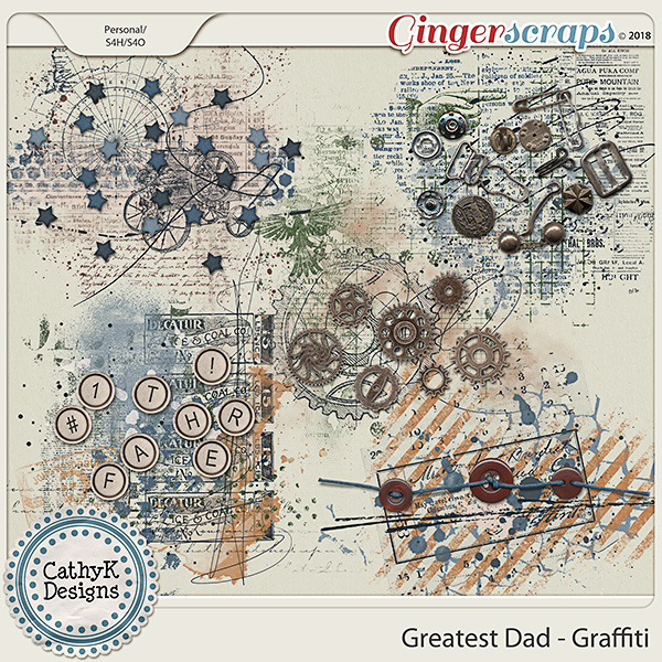 Greatest Dad - Graffiti by CathyK Designs