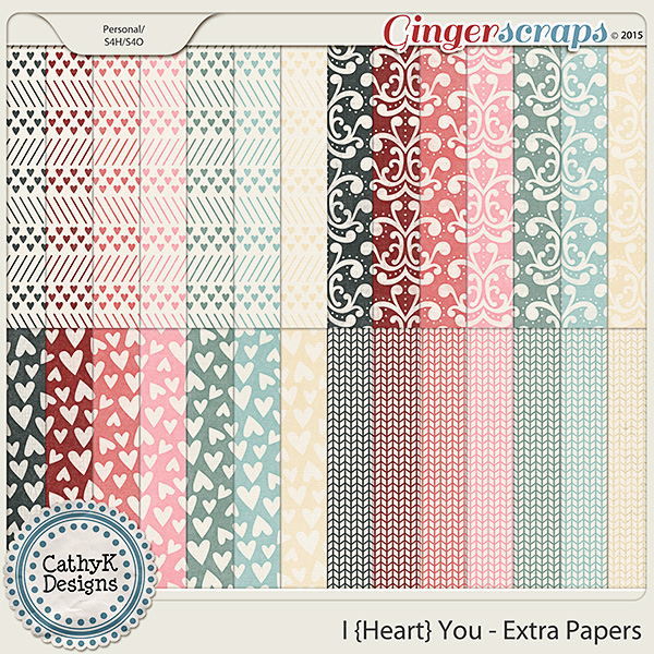 I {Heart} You - Extra Papers