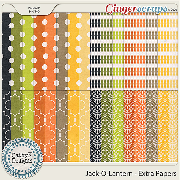 Jack-O-Lantern - Extra Papers by CathyK Designs