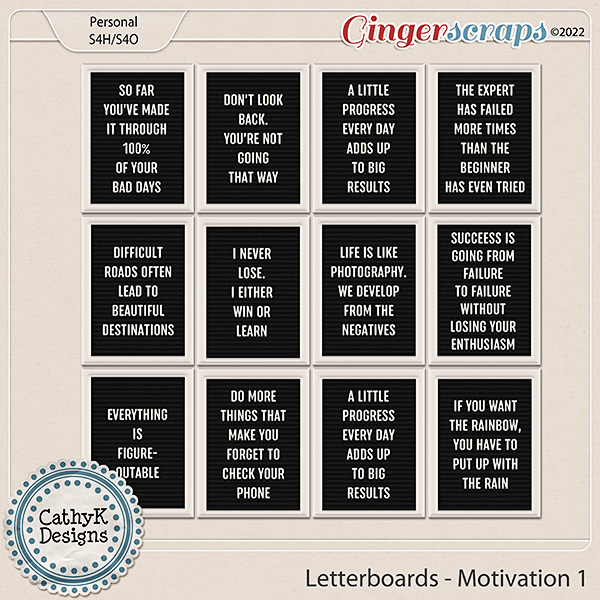 Letterboards - Motivation 1 by CathyK Designs