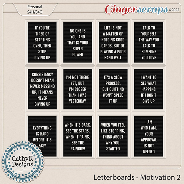 Letterboards - Motivation 2 by CathyK Designs