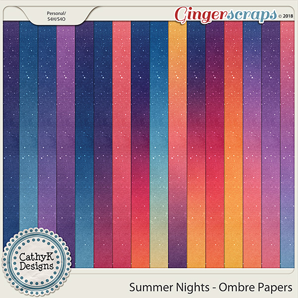 Summer Nights - Ombre Papers by CathyK Designs