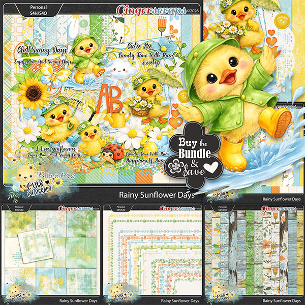Rainy Sunflower Days Bundle