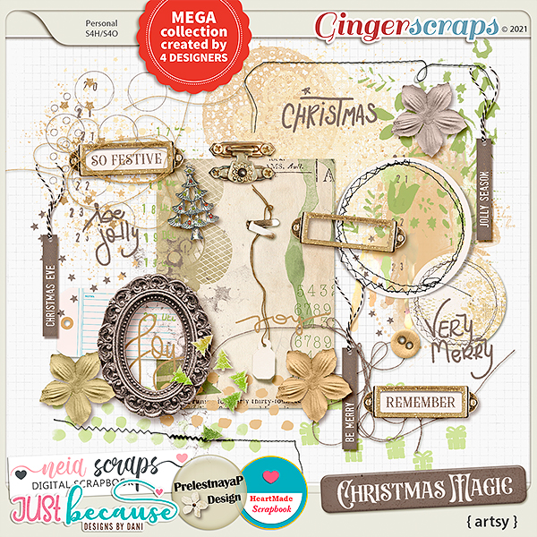 Christmas Magic Artsy by JB Studio, HeartMade Scrapbook, Neia Scraps and PrelestnayaP Designs