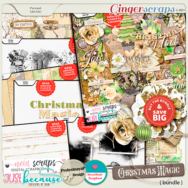 Christmas Magic Mega Bundle by JB Studio, HeartMade Scrapbook, Neia Scraps and PrelestnayaP Designs