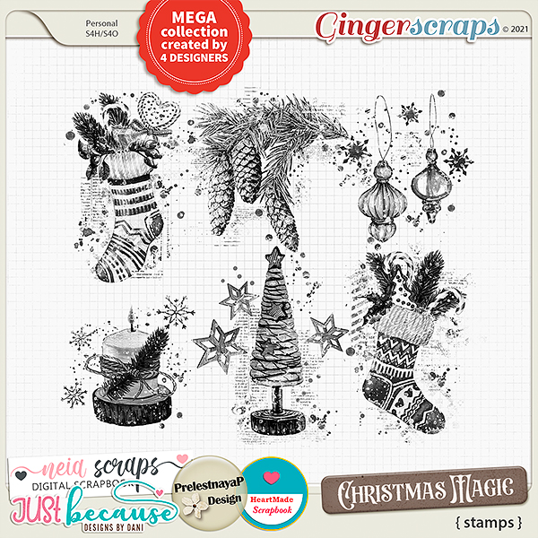 Christmas Magic - stamps by Neia Scraps, JB Studio, HeartMade Scrapbook and PrelestnayaP Designs