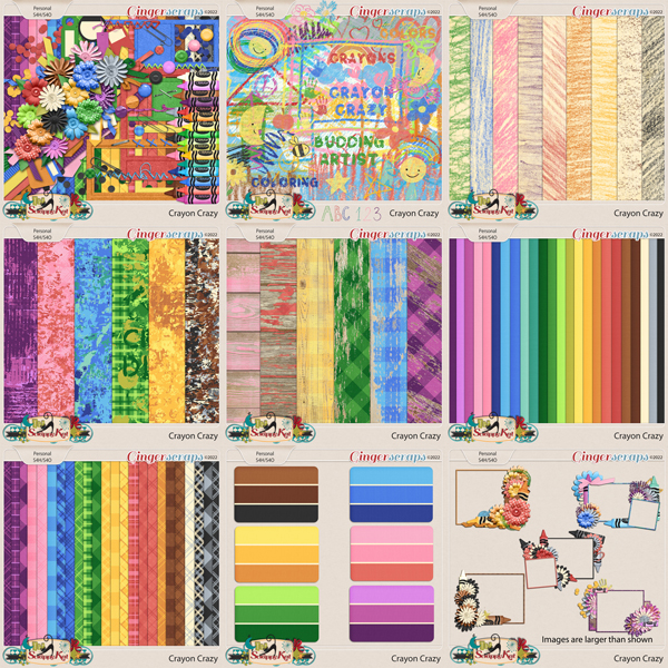 Crayon Crazy Bundle by The Scrappy Kat